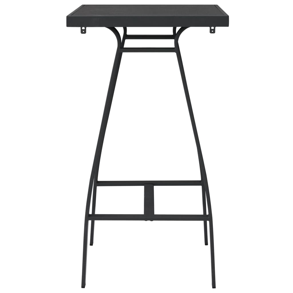 Trädgårdsbord Svart Härdat Glas