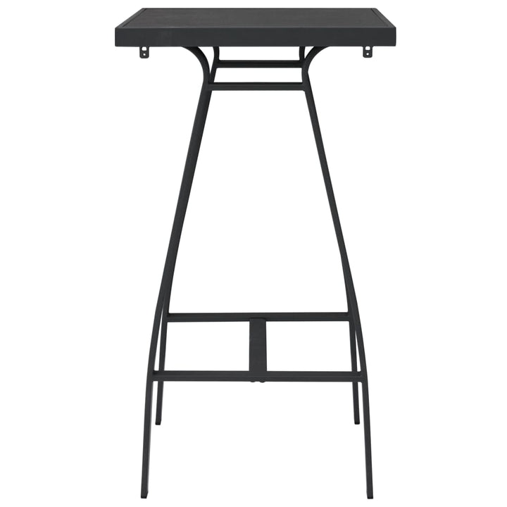 Trädgårdsbord Svart Härdat Glas