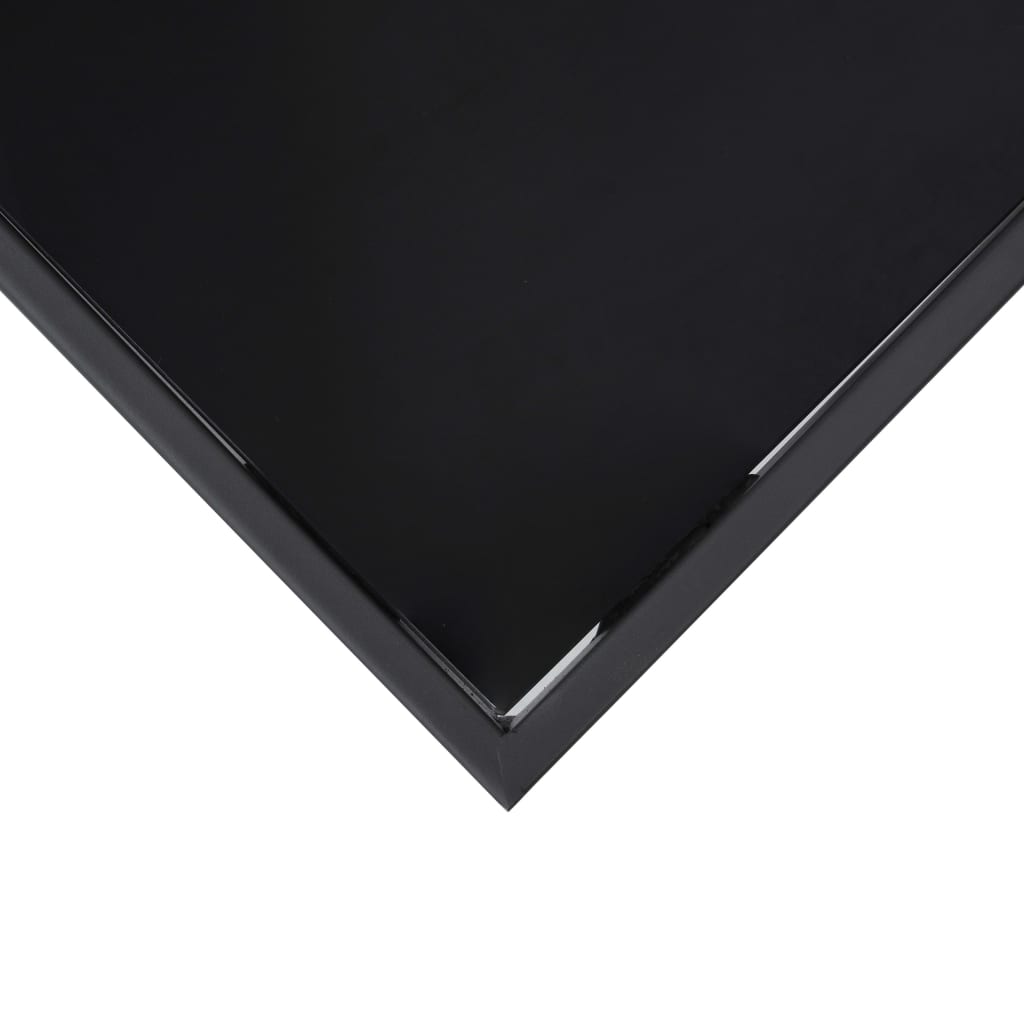Trädgårdsbord Svart Härdat Glas