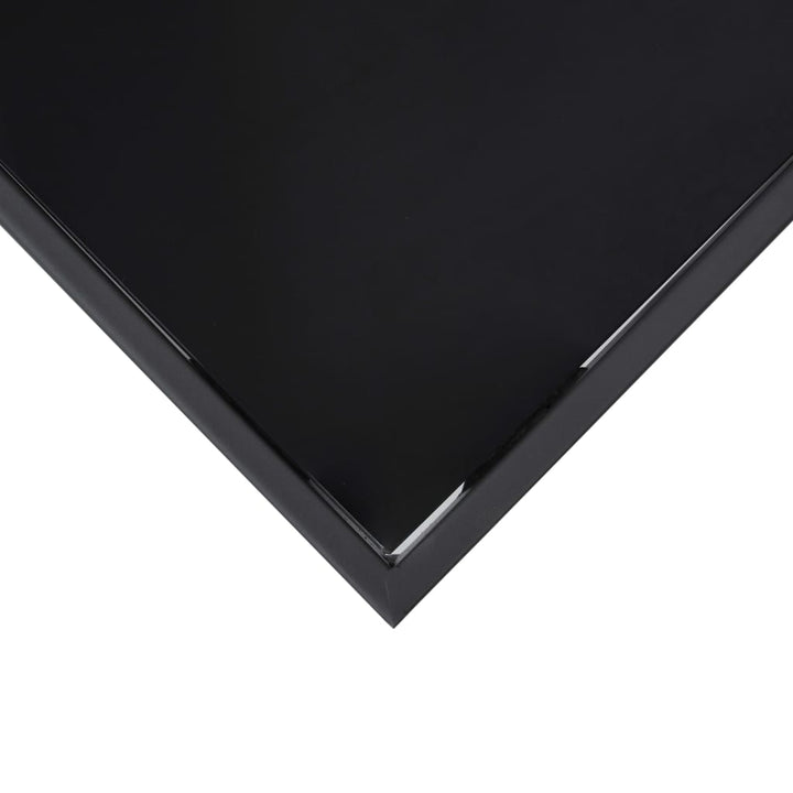 Trädgårdsbord Svart Härdat Glas