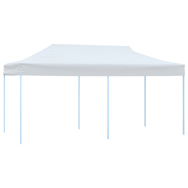 Pop-Up Hopfällbart Partytält Med Sidoväggar 3X6 M Stål Vit