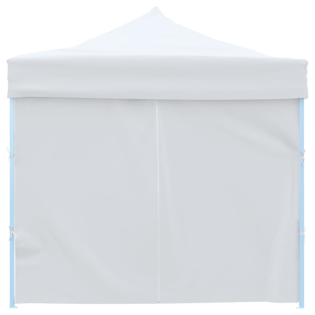 Pop-Up Hopfällbart Partytält Med 8 Sidoväggar 3X9 M Vit