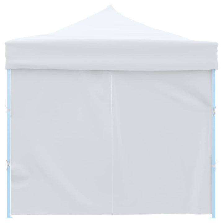 Pop-Up Hopfällbart Partytält Med 8 Sidoväggar 3X9 M Vit