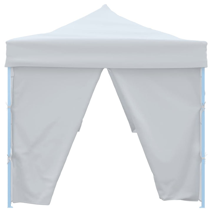 Pop-Up Hopfällbart Partytält Med 8 Sidoväggar 3X9 M Vit