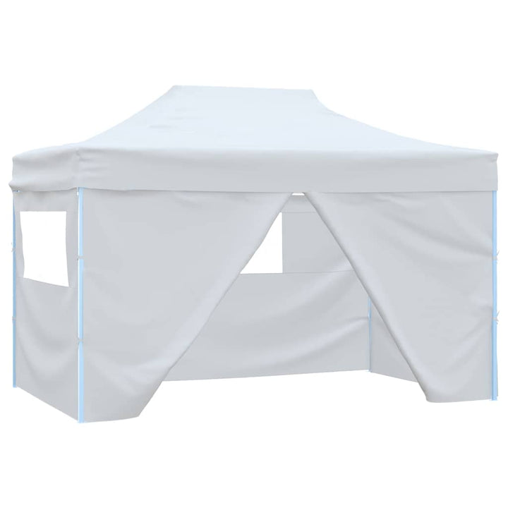 Hopfällbart Partytält Med 4 Sidoväggar 280X410X315 Cm