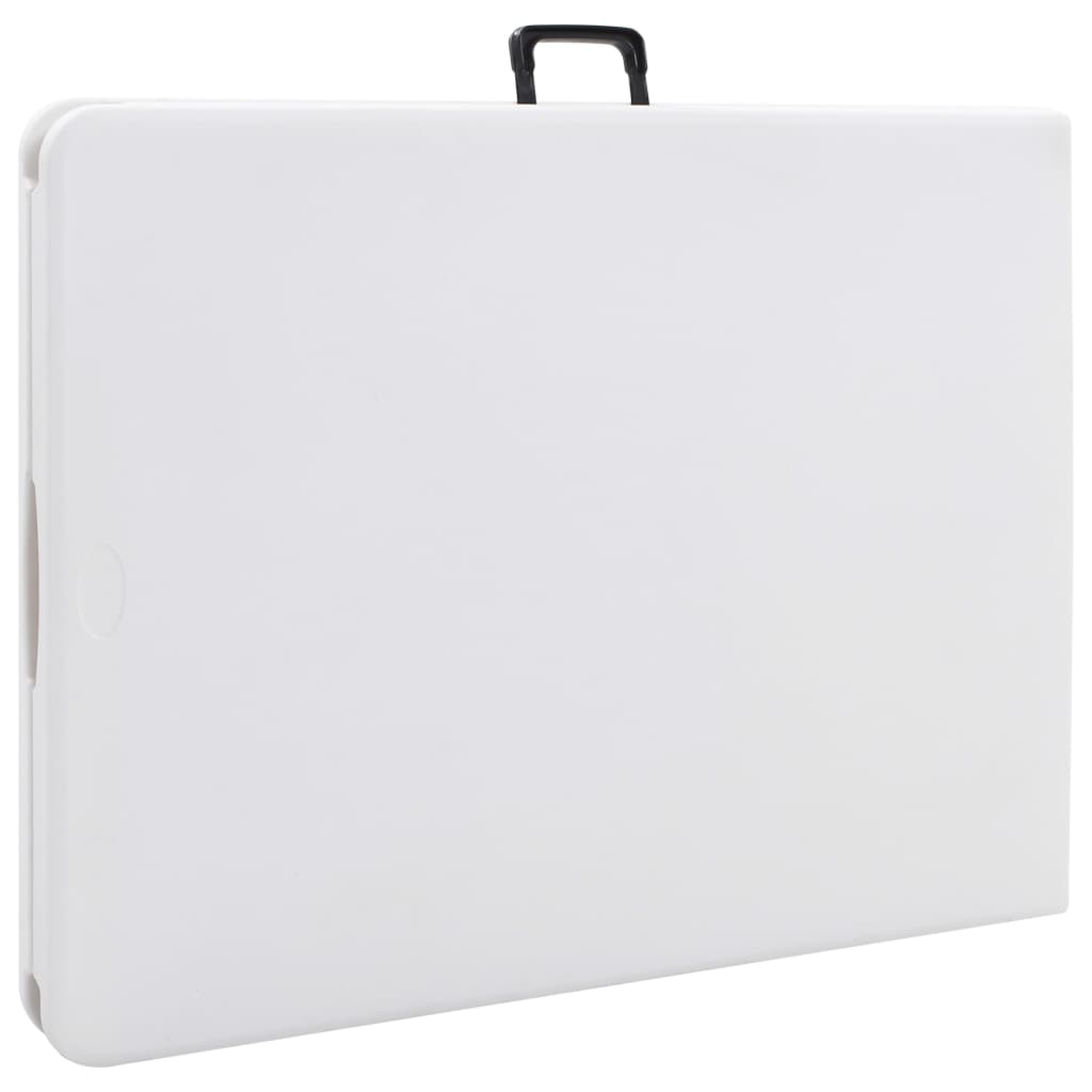 Hopfällbart Trädgårdsbord Vit 180X72X72 Cm Hdpe