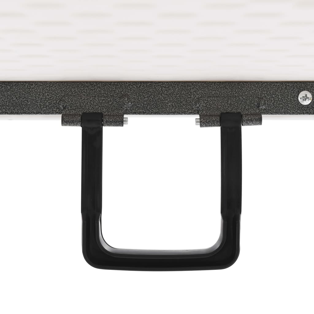 Hopfällbart Trädgårdsbord Vit 180X72X72 Cm Hdpe