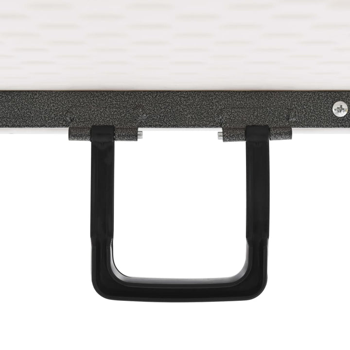 Hopfällbart Trädgårdsbord Vit 180X72X72 Cm Hdpe