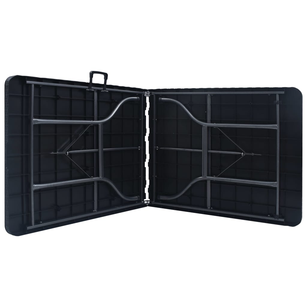 Hopfällbart Trädgårdsbord Svart 180X75X72 Cm Hdpe Konstrotting