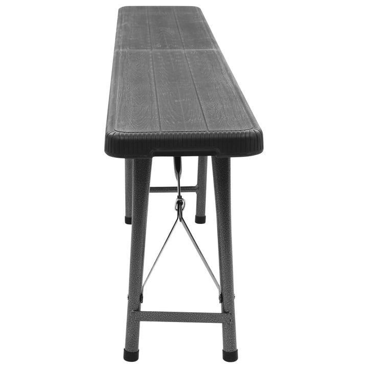 Hopfällbara Trädgårdsbänkar 2 St 180 Cm Hdpe