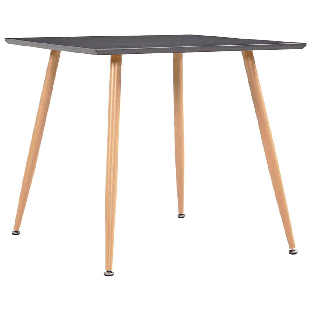 Matbord Grå Och Ek 80,5X80,5X73 Cm Mdf