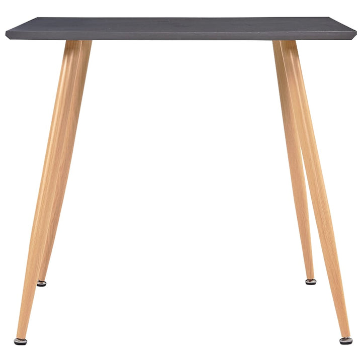 Matbord Grå Och Ek 80,5X80,5X73 Cm Mdf