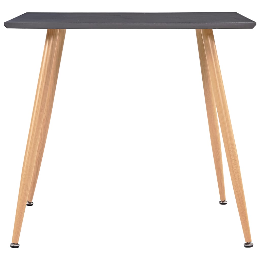 Matbord Grå Och Ek 80,5X80,5X73 Cm Mdf
