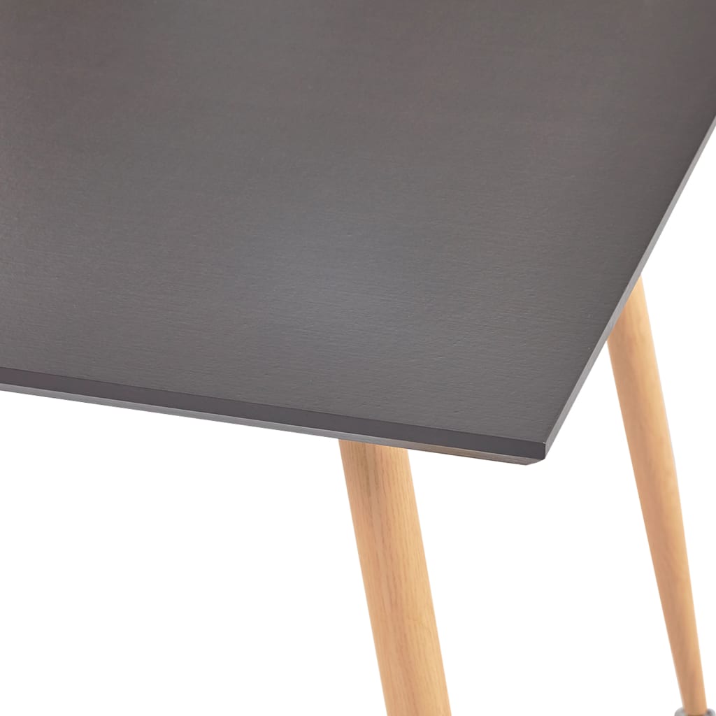 Matbord Grå Och Ek 80,5X80,5X73 Cm Mdf
