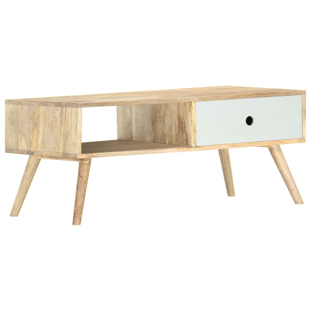 Soffbord 90X50X40 Cm Massivt Mangoträ