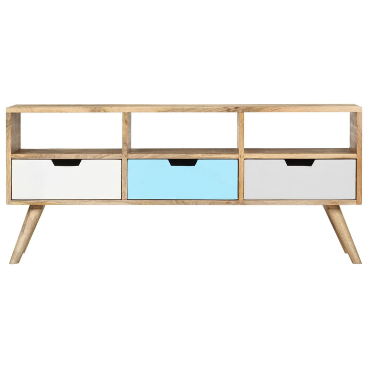Tv-Bänk 110X35X48 Cm Massivt Mangoträ