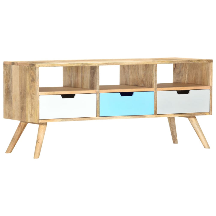Tv-Bänk 110X35X48 Cm Massivt Mangoträ
