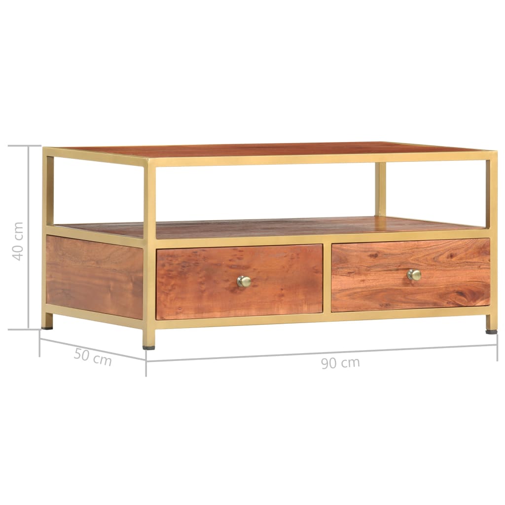 Soffbord 90X50X40 Cm Massivt Akaciaträ