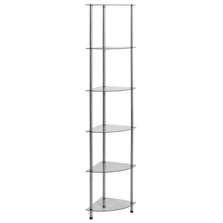 Hylla 5 Hyllplan 30X30X130 Cm Härdat Glas