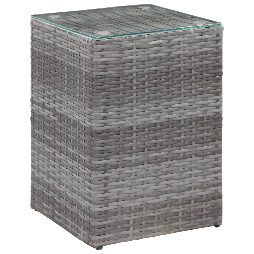 Sidobord 3 Delar Med Glasskiva Konstrotting