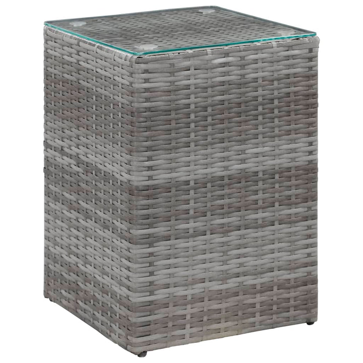 Sidobord 3 Delar Med Glasskiva Konstrotting