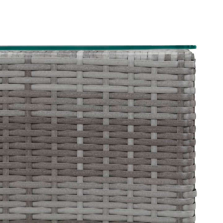 Sidobord 3 Delar Med Glasskiva Konstrotting