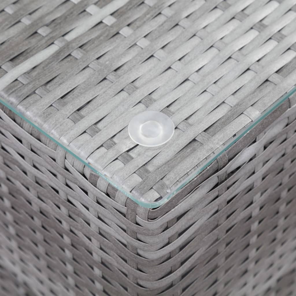 Sidobord 3 Delar Med Glasskiva Konstrotting