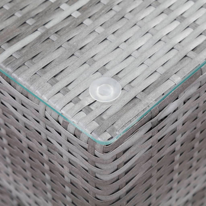 Sidobord 3 Delar Med Glasskiva Konstrotting
