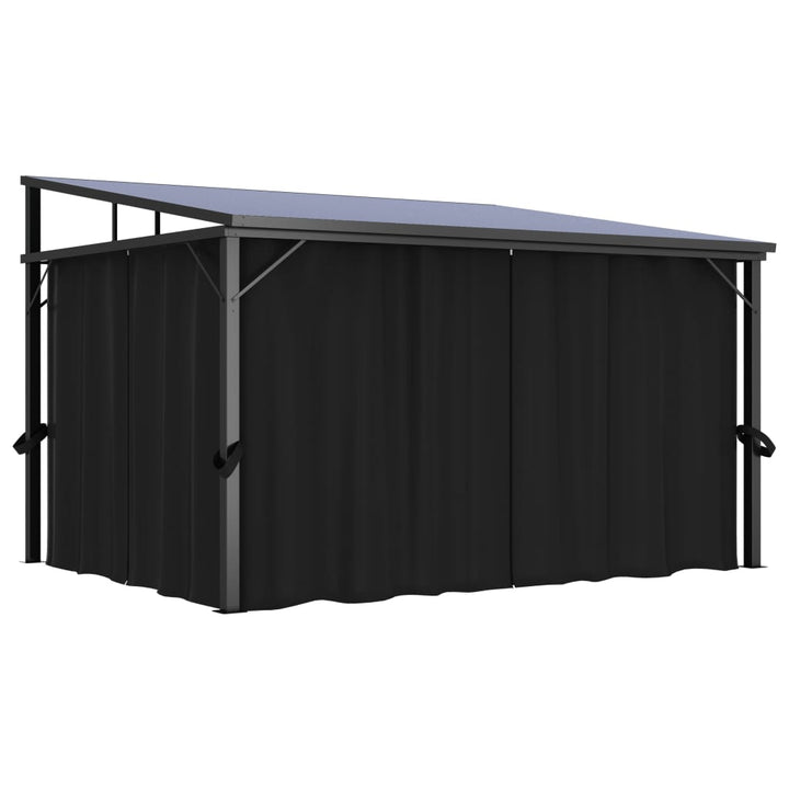 Paviljong Med Gardiner 405X294X244 Cm Antracit