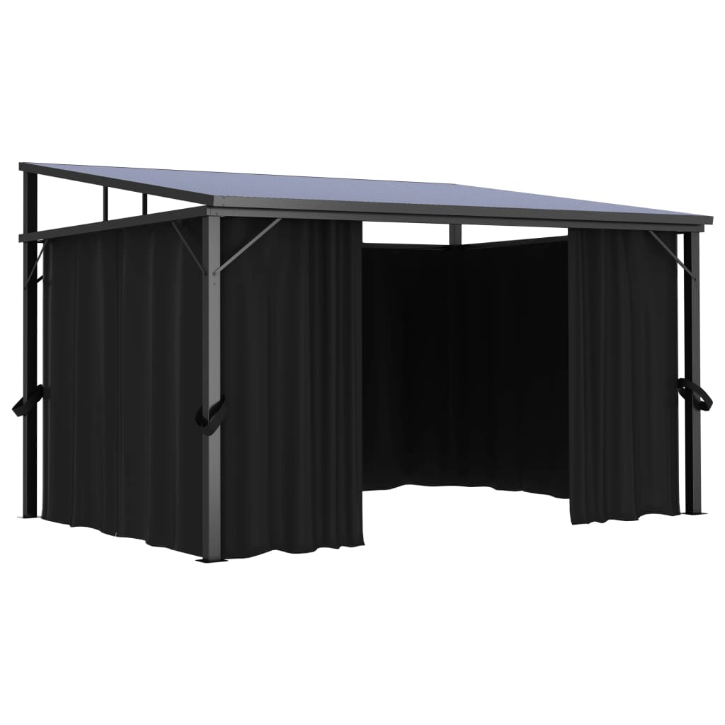 Paviljong Med Gardiner 405X294X244 Cm Antracit