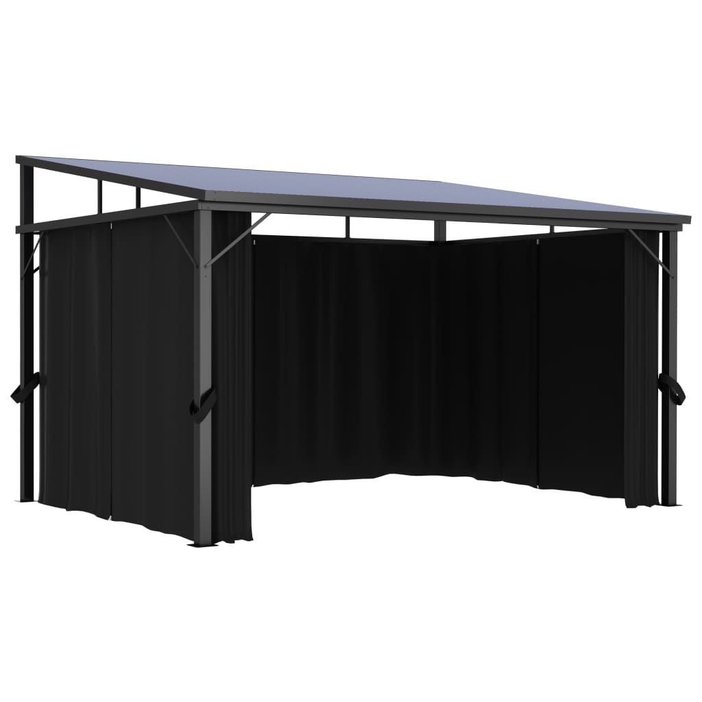 Paviljong Med Gardiner 405X294X244 Cm Antracit