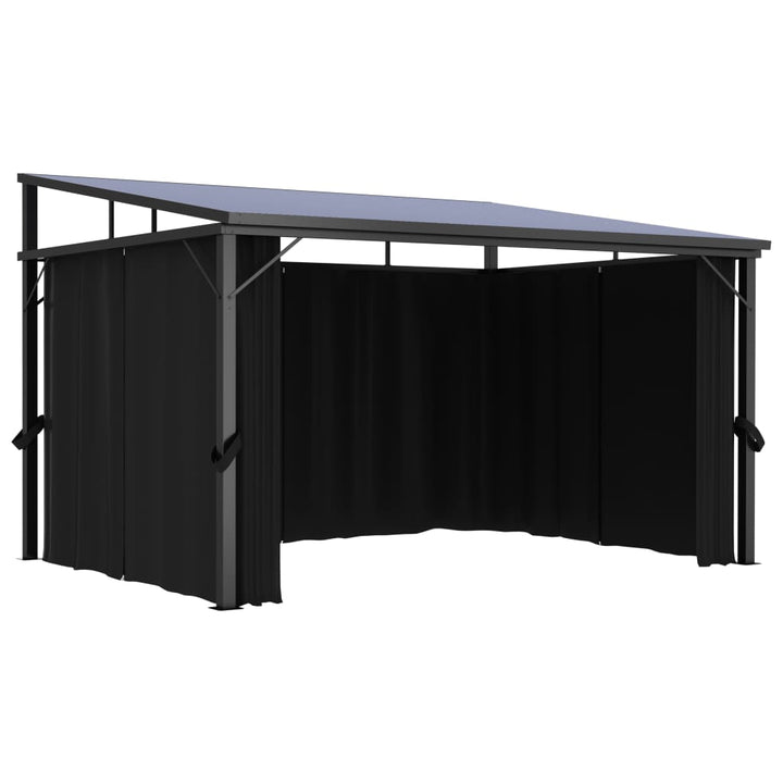 Paviljong Med Gardiner 405X294X244 Cm Antracit