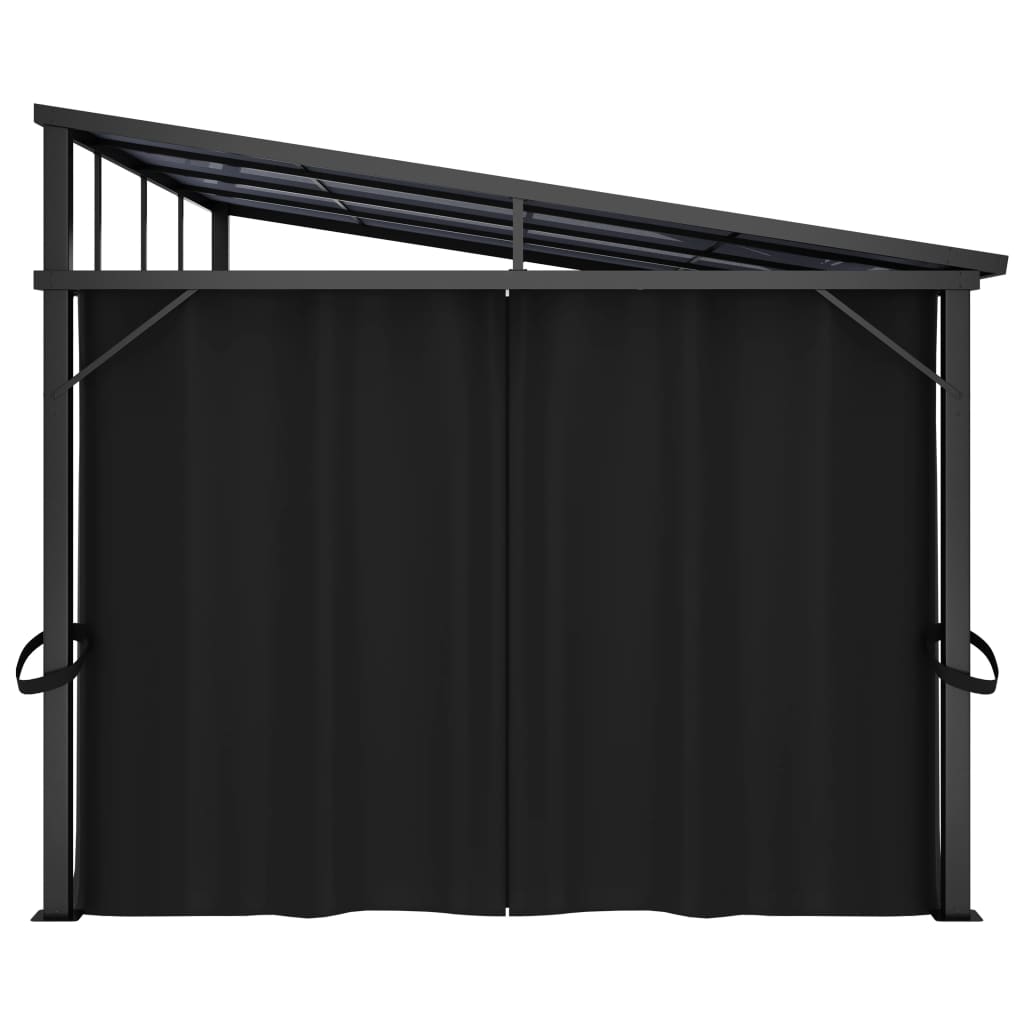 Paviljong Med Gardiner 405X294X244 Cm Antracit