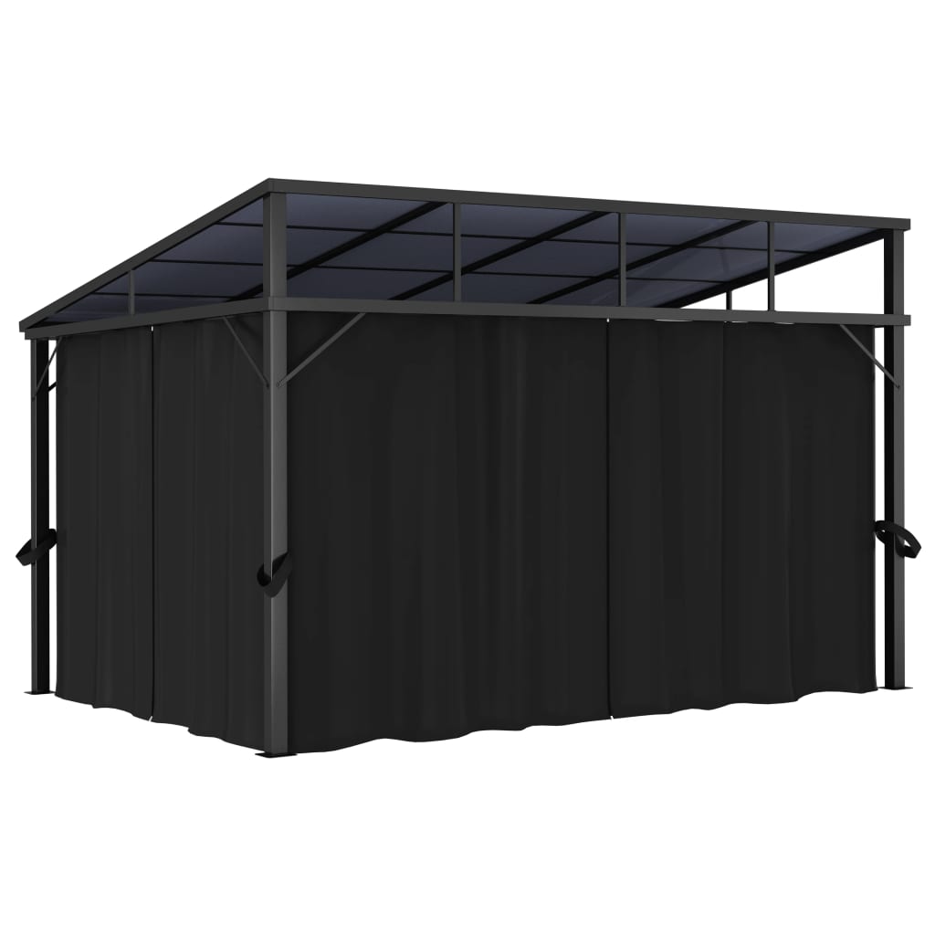 Paviljong Med Gardiner 405X294X244 Cm Antracit