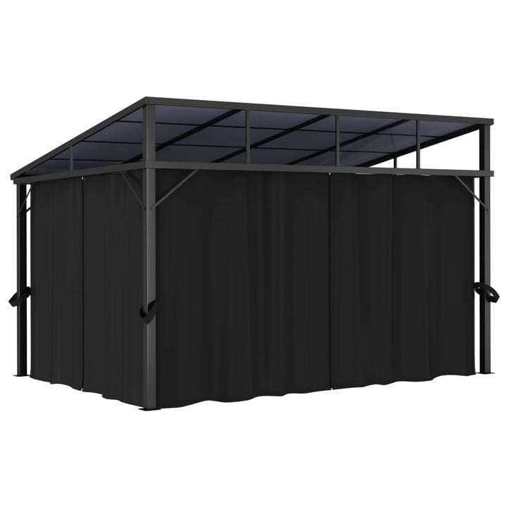 Paviljong Med Gardiner 405X294X244 Cm Antracit