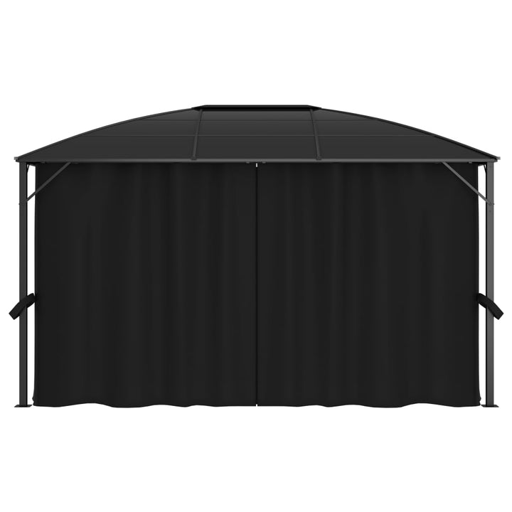 Paviljong Med Draperi 400X300X265 Cm Antracit