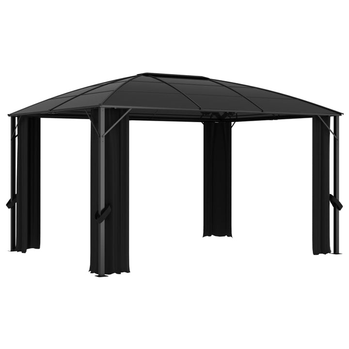 Paviljong Med Draperi 400X300X265 Cm Antracit