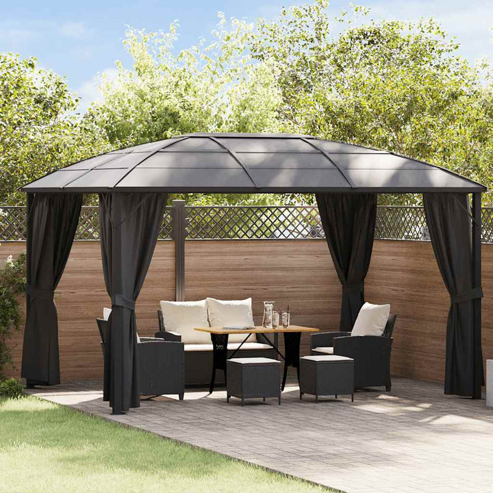 Paviljong Med Draperi 400X300X265 Cm Antracit