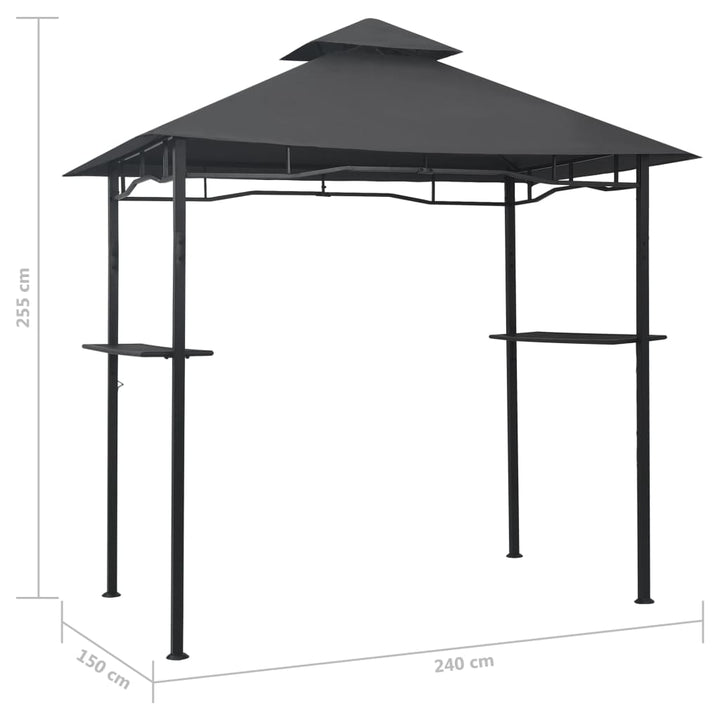 Grilltält 240X150X255 Cm Antracit Stål