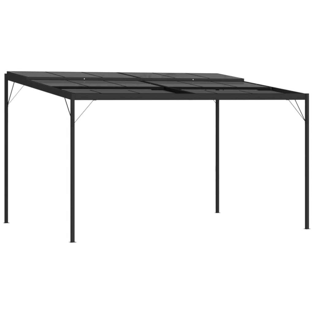 Paviljong Med Tak Antracit 4X3X2,5 M Aluminium Och Stål