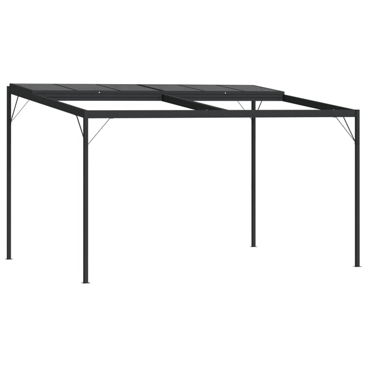 Paviljong Med Tak Antracit 4X3X2,5 M Aluminium Och Stål