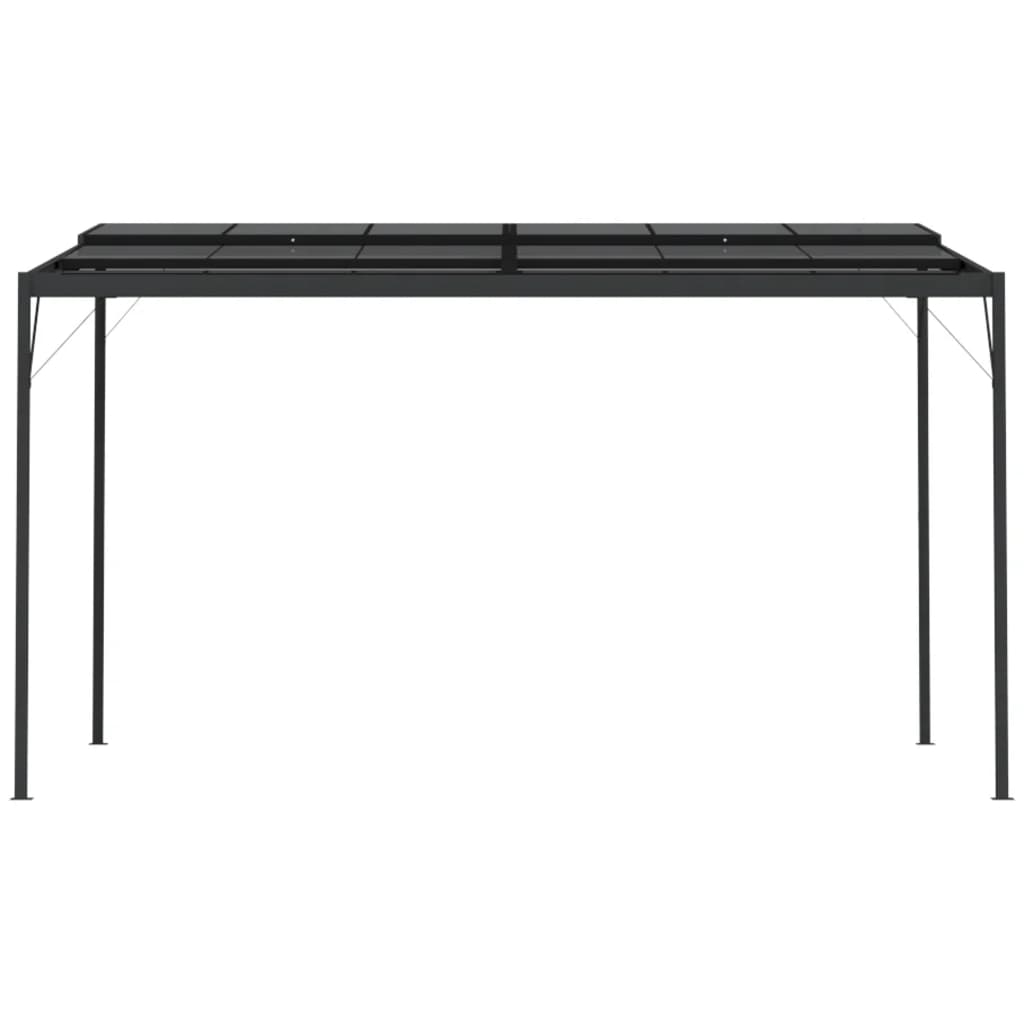 Paviljong Med Tak Antracit 4X3X2,5 M Aluminium Och Stål