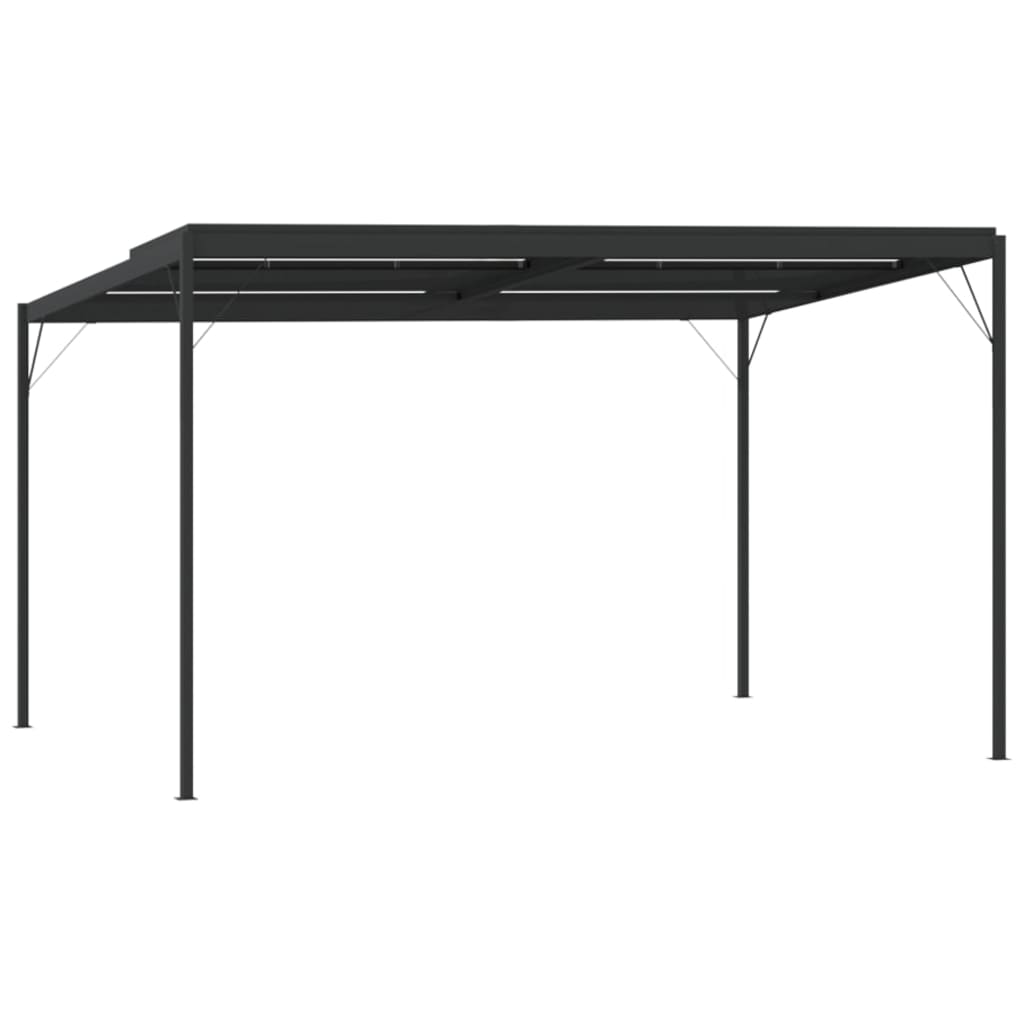 Paviljong Med Tak Antracit 4X3X2,5 M Aluminium Och Stål