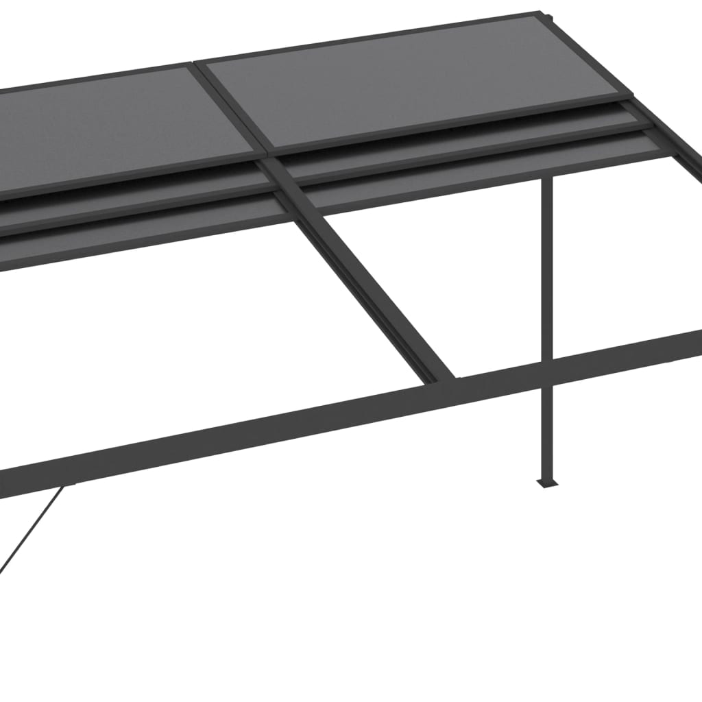 Paviljong Med Tak Antracit 4X3X2,5 M Aluminium Och Stål
