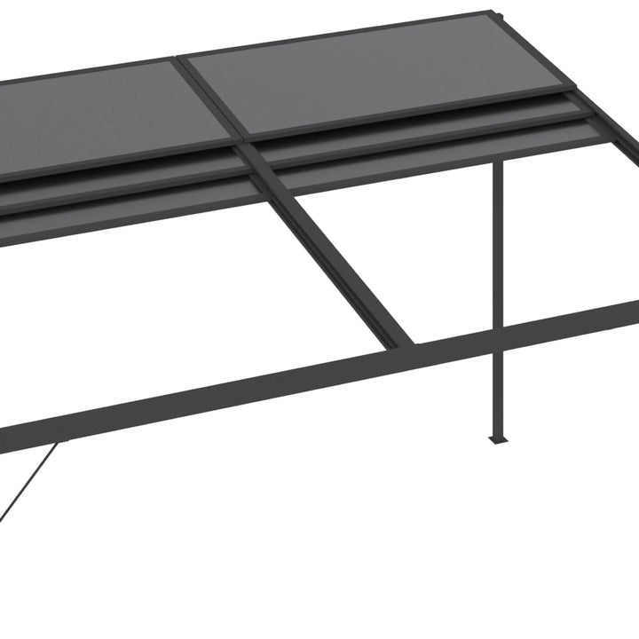 Paviljong Med Tak Antracit 4X3X2,5 M Aluminium Och Stål
