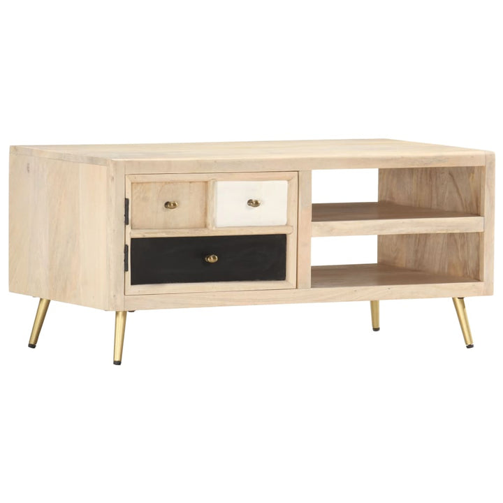 Soffbord 90X45X40 Cm Massivt Mangoträ