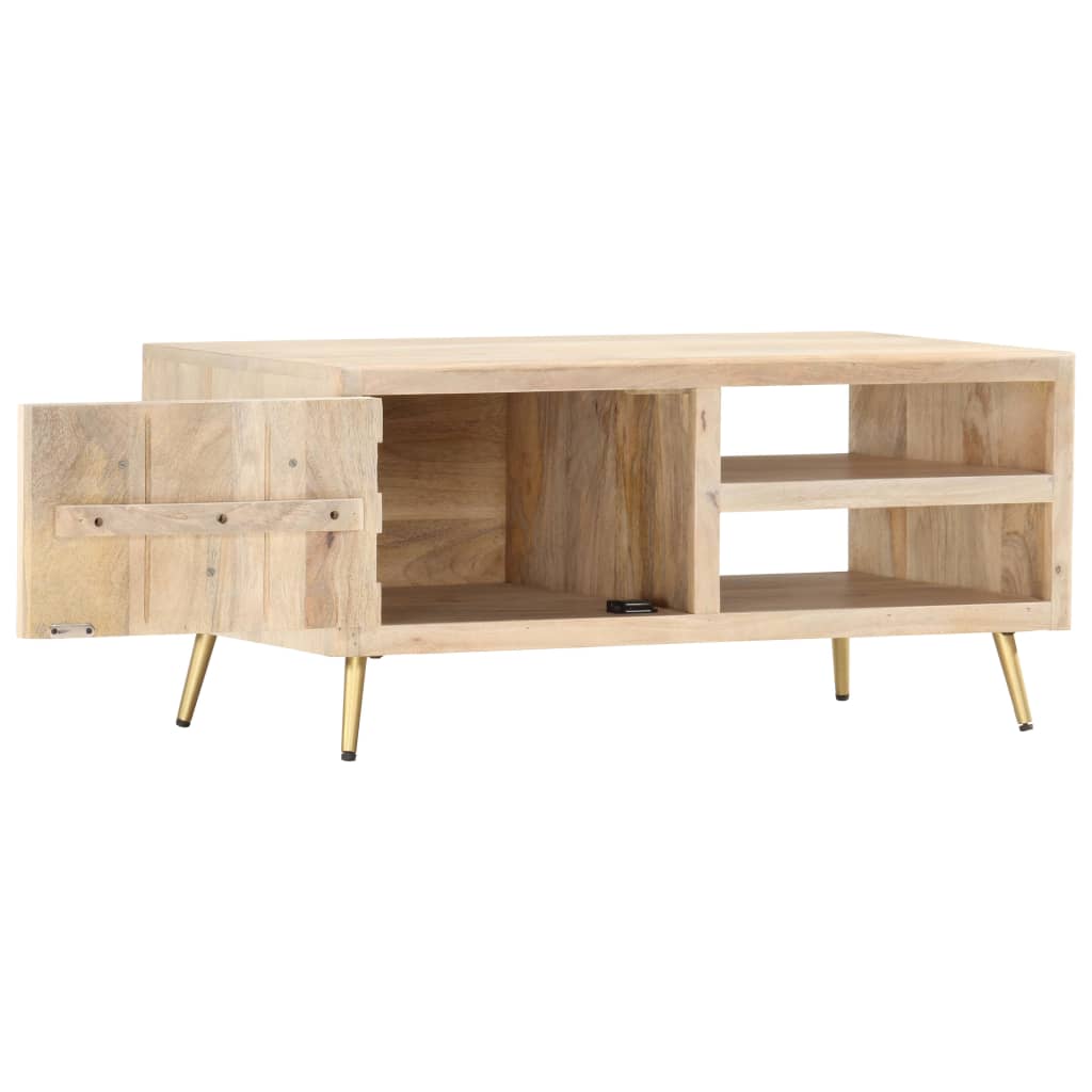 Soffbord 90X45X40 Cm Massivt Mangoträ