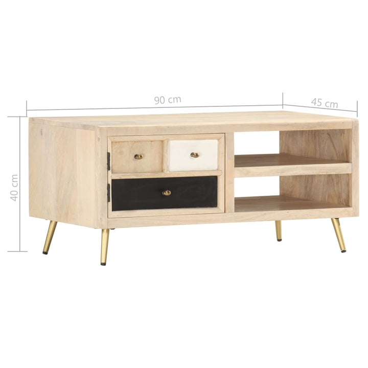 Soffbord 90X45X40 Cm Massivt Mangoträ