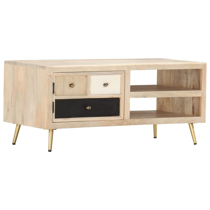 Soffbord 90X45X40 Cm Massivt Mangoträ