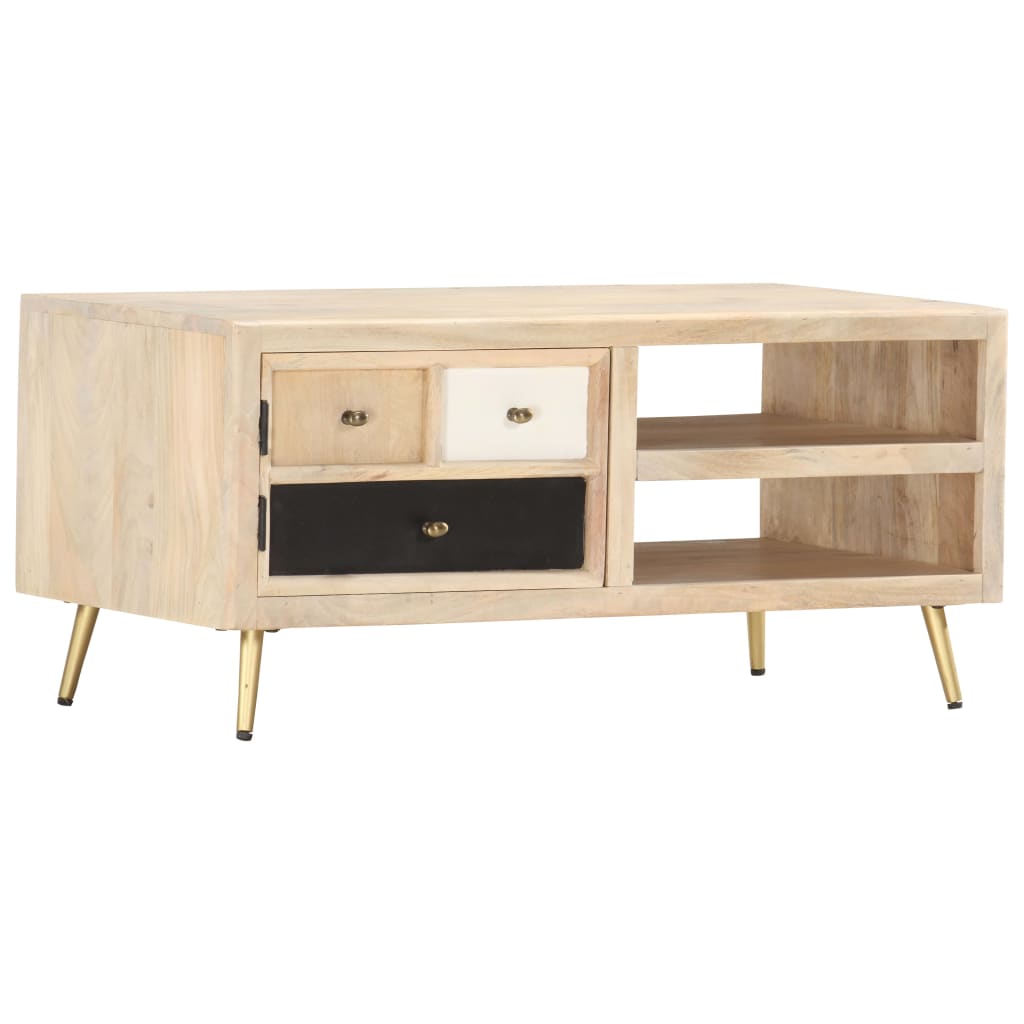 Soffbord 90X45X40 Cm Massivt Mangoträ